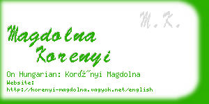 magdolna korenyi business card